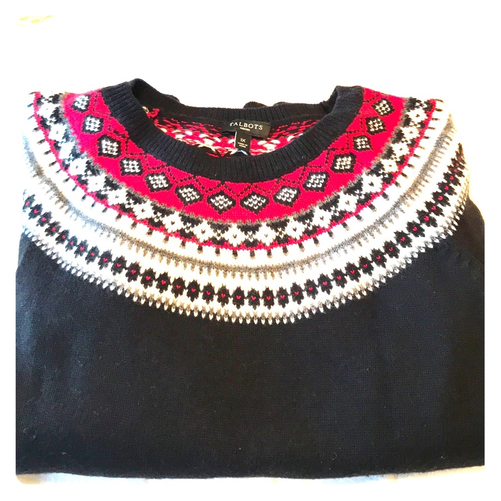 Fair isle sweater from Talbots.
